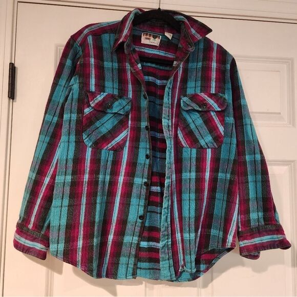 B.O.G. Trading Co vintage thick flannel button up jacket M - Picture 1 of 5